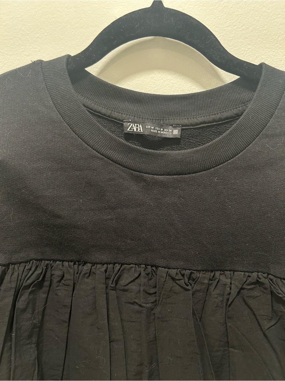 Zara Black Ruffle Detail Pullover - Picture 4 of 6